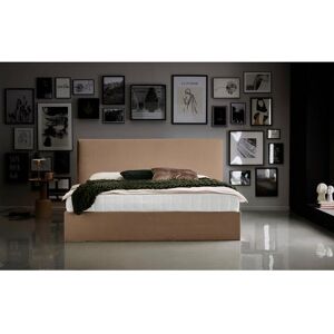 ATLANTIC home collection Bedframe Melody met bedkist en lattenbodem bruin Cord