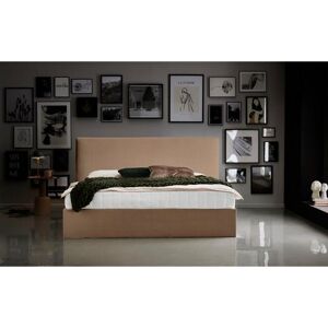 ATLANTIC home collection Bedframe Melody met bedkist en lattenbodem bruin Cord