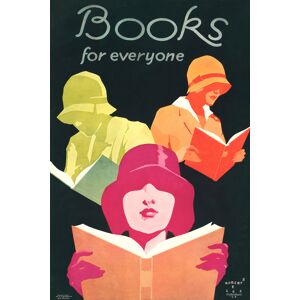 Karo-art Poster - Books For Everyone, 1929, Boeken voor iedereen, 3 maten, Premium Print 60x90cm