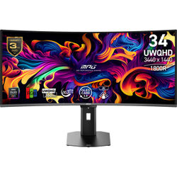 MSI Mpg 341cqr Qd-oled X36 - 34 Inch Uwqhd 3440 X 1440 Pixels Oled (organic Light-emitting Diode)