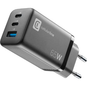 Cellular Line 65 W Gan Multipower Micro Usb-a + 2x Usb-c Pd Thuislader