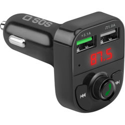 Sbs Car Charger & Fm Bluetooth Receiver 2xusb-a 15w Autolader