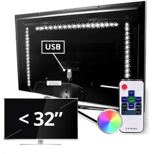 LedstripKoning Tv led strip set met 3 RGB strips voor tv's tot 32 inch