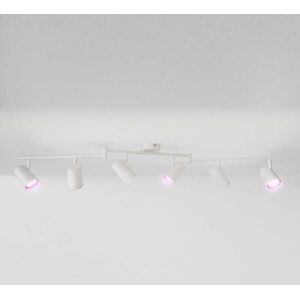 HOFTRONIC SMART Riga - LED smart plafondlamp - 6 spots - 30 Watt 2400 Lumen - Draaibaar en kantelbaar - GU10 - RGBWW - Wifi + Bluetooth - Google Home, Amazon Alexa en Siri - Wit - Bestuurbaar via App en Stem