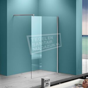 Wiesbaden Douchewand 90 cm met muurprofiel 8mm NANO Anti-kalk