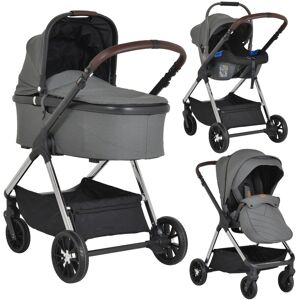 Cangaroo Empire Dark Grey 3-in-1 Kinderwagen incl. Autostoel