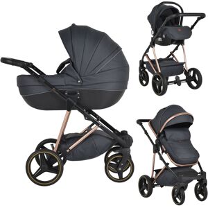 Cangaroo Florence Black 3-in-1 Kinderwagen incl. Autostoel 109997