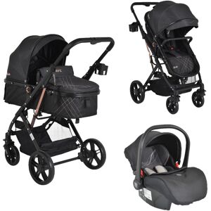 Moni Rafaello Black 3-in-1 Combi Kinderwagen Incl. i-Size Autostoel