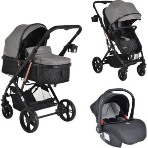 Moni Rafaello Grey 3-in-1 Combi Kinderwagen Incl. i-Size Autostoel