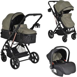 Moni Rafaello Olive Green 3-in-1 Combi Kinderwagen Incl. i-Size Autostoel