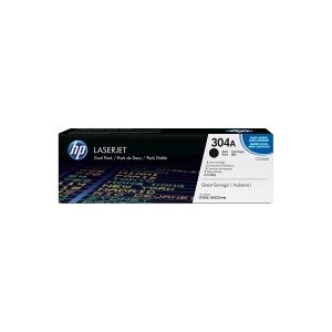 HP 304A (CC530AD) toner zwart dubbelpak (origineel) zwart