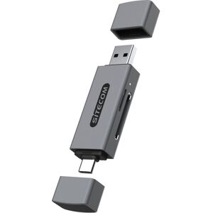 SiteCom USB-A + USB-C Stick Card Reader (104MB/s) kaartlezer