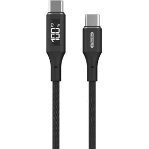 SiteCom USB-C naar USB-C voedingskabel met led-scherm kabel 1,5 meter