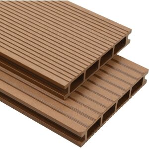 vidaXL Terrasplanken HKC met accessoires 10 m² 4 m teak