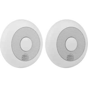 Smartwares RM175RF/2 Draadloze rookmelder Set van 2 stuks Koppelbaar werkt op batterijen