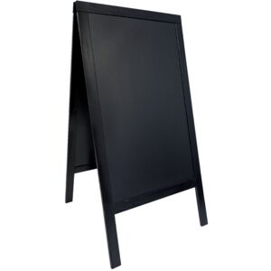 Stoepbord securit 70x125x4cm zwart hout