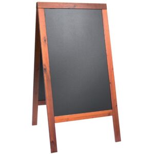 Stoepbord securit 70x125x4cm mahonie hout