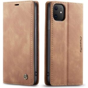 CaseMe hoesjes CaseMe Luxe bookcase iPhone 11 (bruin)