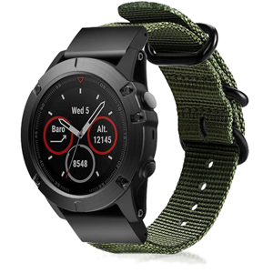 Garmin Fenix 5s / 6s nylon gesp band (groen)