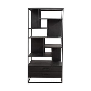 Clayre & Eef Boekenkast 80x35x180 cm Zwart Hout Wandkast