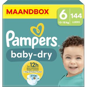 Pampers - Baby Dry - Maat 6 - Maandbox- 144 luiers - 13/18 KG