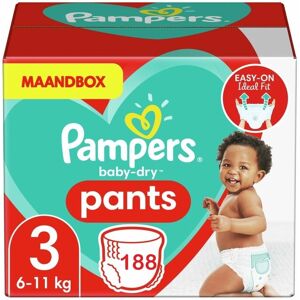 Pampers - Baby Dry Pants - Maat 3 - Maandbox - 188 stuks - 6/11KG