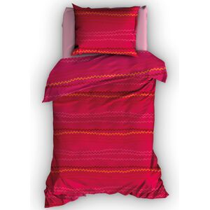 Duimelot Dekbedovertrek Zigzag Rood-100 x 135 cm Rood