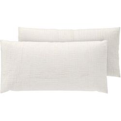 LIVARNO Set van 2 mousseline kussenslopen 40 x 80 cm (Wit)