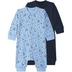 lupilu Set van 2 baby pyjama's (Donkerblauw/blauw, 62/68)