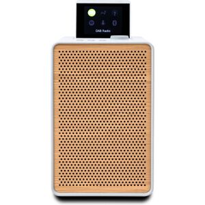 Pure Evoke Spot - Compact muzieksysteem - Spotify Connect DAB+ Bluetooth - Cotton White met kersenhouten rooster