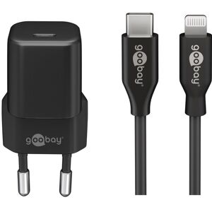Goobay Lightning/USB-C™ PD oplaadset (30 W) - USB-C™ voedingsadapter 30 W inclusief USB-C™ naar Ligh
