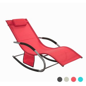 Merkloos SoBuy Comfortabele Swingstoel - Rood - Metalen Frame