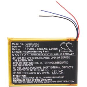 AccuCell Batterijvervanging voor JBL GSP383555 voor luidsprekerboxen Luidspreker (800mAh, 3.7V, Li-Polymer)