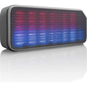 Lenco BT-190 - Draagbare Bluetooth speaker - Feestlichtjes 5 kleurpatronen - Licht grijs