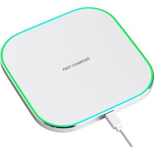 Strex Draadloze Oplader 15W - Inclusief Kabel - QI Snellader - Wireless Charger - Fast Charger - LED Indicatie - Wit