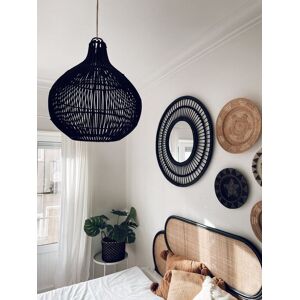 Uma Cantik - Lampenkap'Mandala'(Zwart, Rotan) Zwart