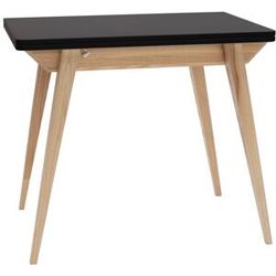 Merkloos Uitschuifbare tafel Envelop, 90x65x75, essenhout, zwart
