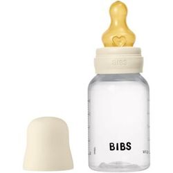 BIBS Anti-Colic Baby Bottle Latex oorbellen met caoutchouc speen Ivory 1 st