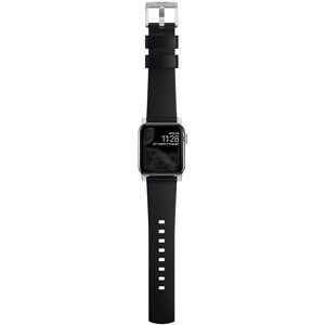 Nomad Modern Apple Watch bandje 42mm / 44mm - Zwart met zilveren gesp