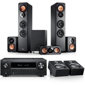 Teufel ULTIMA 40 Surround + Denon X3800H voor Dolby Atmos Zwart