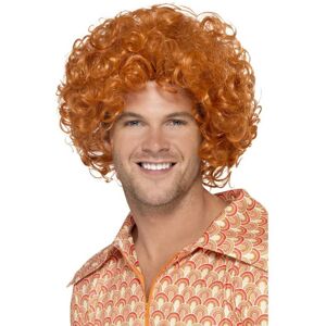 Feestbazaar Curly Afro Ginger pruik