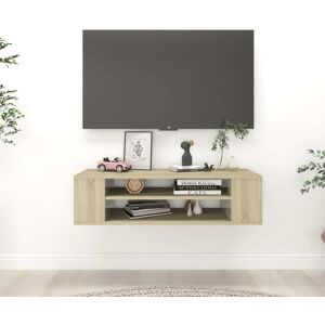 vidaXL Tv-hangmeubel 100x30x26,5 cm spaanplaat sonoma eikenkleurig