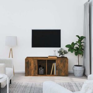 vidaXL Tv-meubel 100x35x40 cm bewerkt hout gerookt eikenkleurig