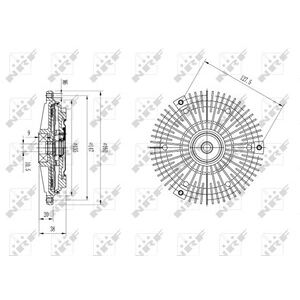 Skruvat Clutch, Radiatorventilator, Opel Frontera A, Omega A, Omega A Kombi, Senator B, 1340170, 64 11 6 996 208, 64 11 6 996 209, 64 11 9 361 7