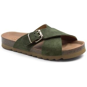 Minfot Cross Sandaler Semsket Skinn Grønn 41