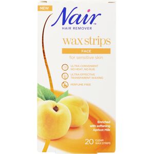 Nair Apricot Wax Strips Face, 20 strips