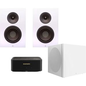 Marantz M1 / Sa Signature 6 / Sa Sub 8 Stereopakke Med Subwoofer - Hvit