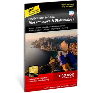 Calazo Høyfjellskart Lofoten: Moskenesøya & Flakstadøya 1:30.000 Nocolor