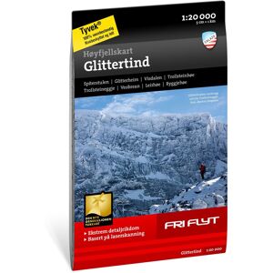 Calazo Høyfjellskart Glittertind 1:20.000 Nocolor