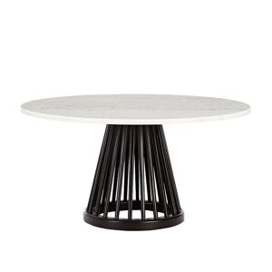 Tom Dixon Fan Large Black Side Table Rund Marmor Ø90 - Vit
